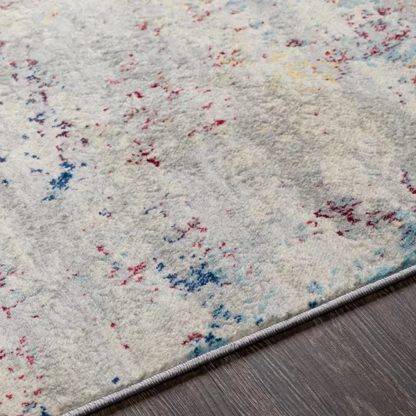 Artistic Weavers Arti Modern Abstract Area Rug67 SquareDark BlueAquaBlueDark Red 2 ft 7 in x 7 ft 3 in