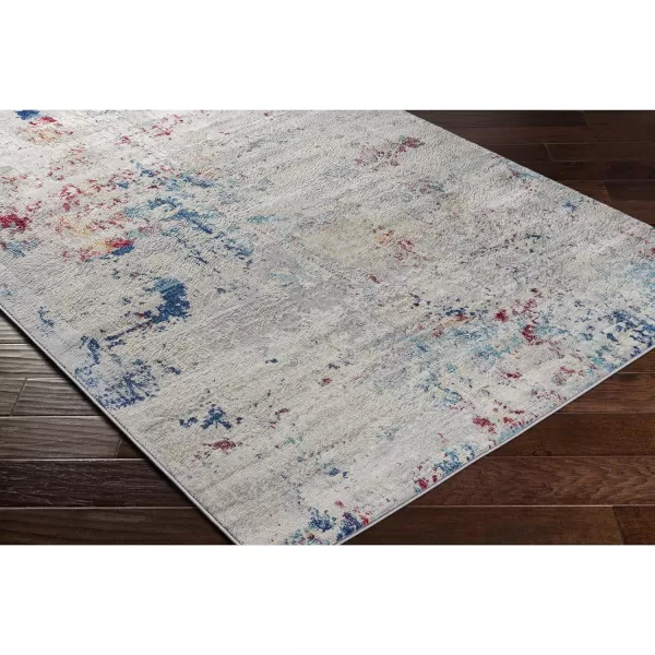 Artistic Weavers Arti Modern Abstract Area Rug67 SquareDark BlueAquaBlueDark Red 2 ft 7 in x 7 ft 3 in