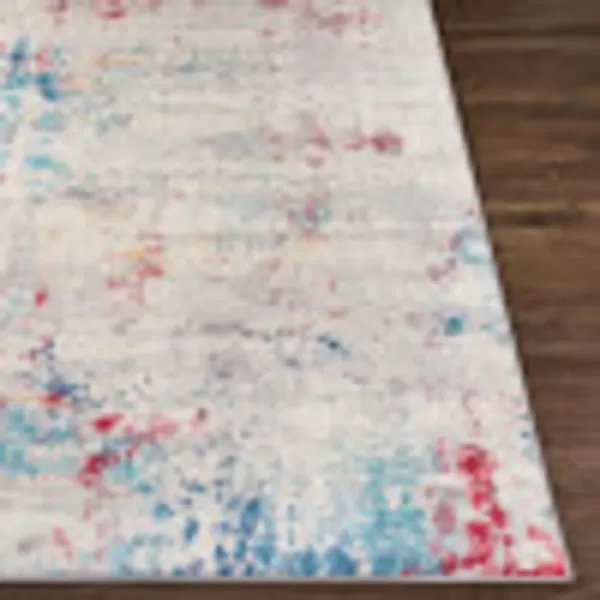 Artistic Weavers Arti Modern Abstract Area Rug67 SquareDark BlueAquaBlueDark Red 8 ft 10 in x 12 ft 3 in