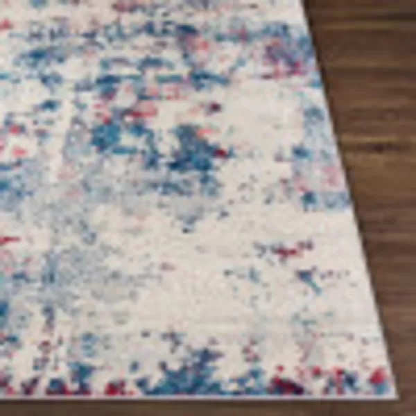 Artistic Weavers Arti Modern Abstract Area Rug67 SquareDark BlueAquaBlueGarnet 5 ft 3 in x 7 ft 3 in