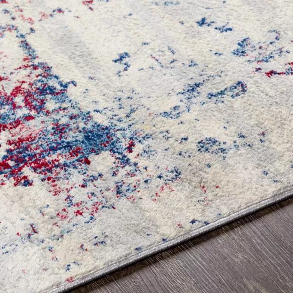 Artistic Weavers Arti Modern Abstract Area Rug67 SquareDark BlueAquaBlueGarnet 6 ft 7 in x 9 ft 6 in