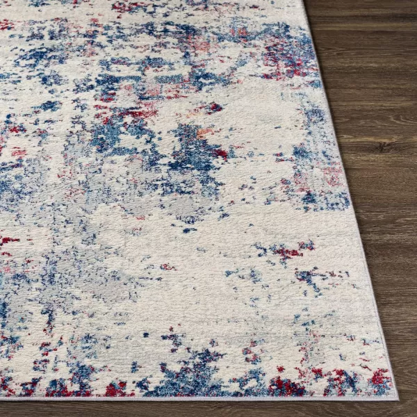 Artistic Weavers Arti Modern Abstract Area Rug67 SquareDark BlueAquaBlueGarnet 6 ft 7 in x 9 ft 6 in