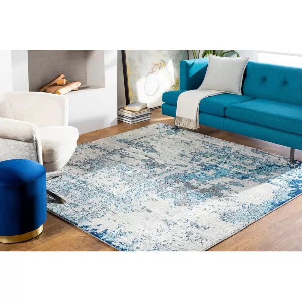 Artistic Weavers Arti Modern Abstract Area Rug67 SquareDark BlueAquaDark BlueAqua 6 ft 7 in Square