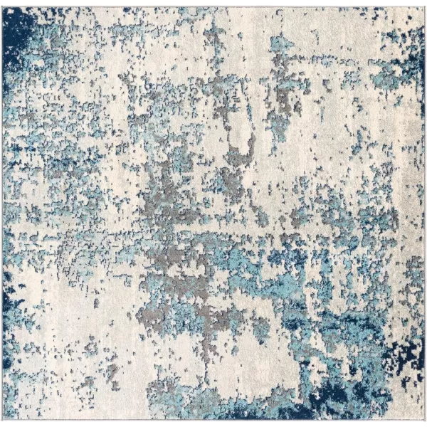 Artistic Weavers Arti Modern Abstract Area Rug67 SquareDark BlueAquaDark BlueAqua 6 ft 7 in Square