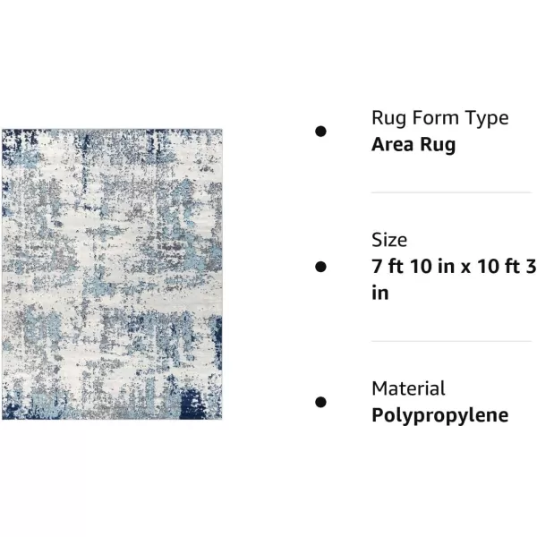 Artistic Weavers Arti Modern Abstract Area Rug67 SquareDark BlueAquaDark BlueAqua 7 ft 10 in x 10 ft 3 in