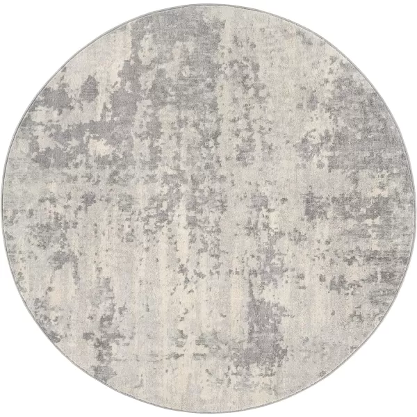 Artistic Weavers Arti Modern Abstract Area Rug67 SquareDark BlueAquaSilver Gray 5 ft 3 in Round