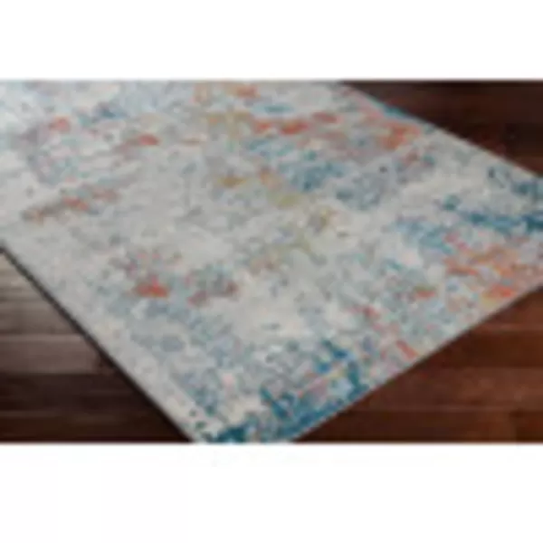 Artistic Weavers Arti Modern Abstract Area Rug67 SquareDark BlueAquaTealCoral 27 x 73