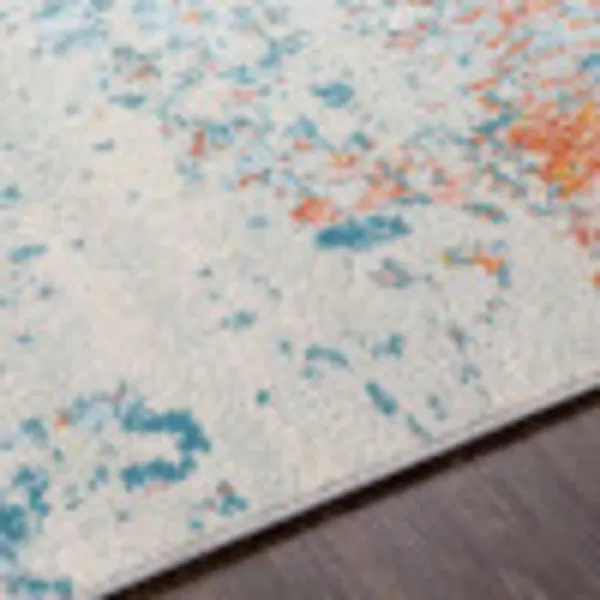 Artistic Weavers Arti Modern Abstract Area Rug67 SquareDark BlueAquaTealCoral 27 x 73