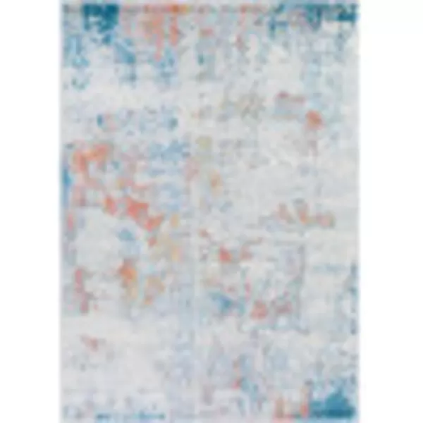 Artistic Weavers Arti Modern Abstract Area Rug67 SquareDark BlueAquaTealCoral 53 x 73