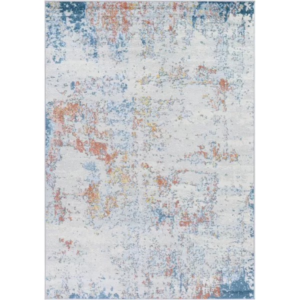 Artistic Weavers Arti Modern Abstract Area Rug67 SquareDark BlueAquaTealCoral 710 x 103