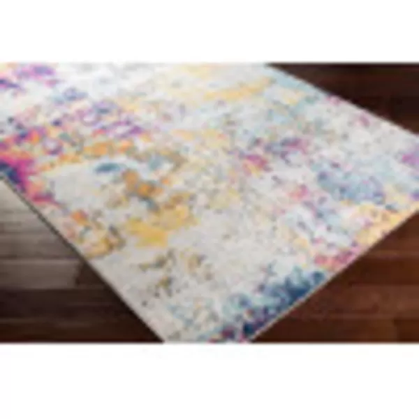 Artistic Weavers Arti Modern Abstract Area Rug67 SquareDark BlueAquaYellowPink 5 ft 3 in x 7 ft 3 in