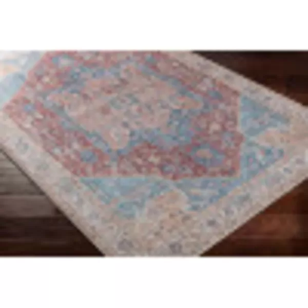 Artistic Weavers Audrey Vintage Medallion Washable Area Rug53 x 73PeachNavy2 x 211 Burnt OrangeDenim