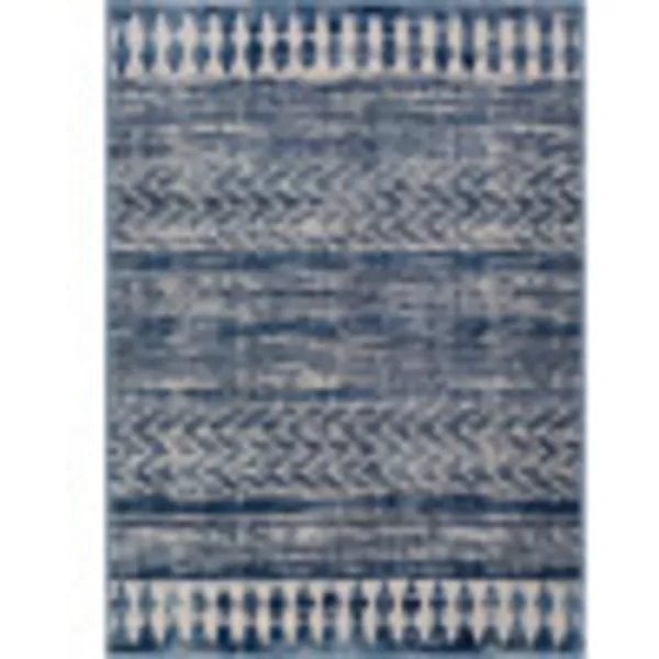 Artistic Weavers Aveline Moroccan Bohemian Area Rug1110 x 15Light Gray53 x 71 Dark Blue