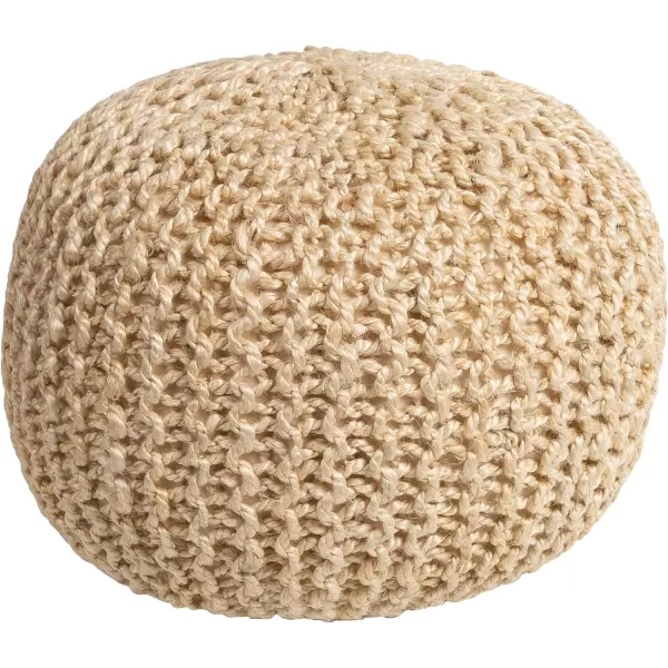 Artistic Weavers Berma Knitted Jute Round Pouf 14 H x 20 W x 20 D WheatArtistic Weavers Berma Knitted Jute Round Pouf 14 H x 20 W x 20 D Wheat