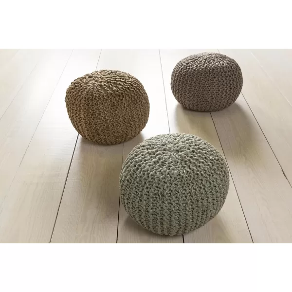 Artistic Weavers Berma Knitted Jute Round Pouf 14H x 20W x 20D GrayArtistic Weavers Berma Knitted Jute Round Pouf 14H x 20W x 20D Gray