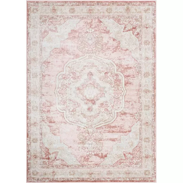 Artistic Weavers Bilal Traditional Medallion Area Rug 52 x 7311 x 57 Rose