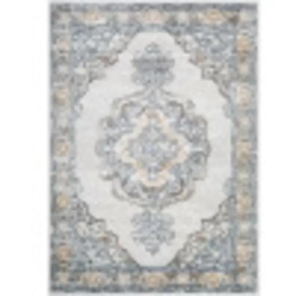 Artistic Weavers Bilal Traditional Medallion Area Rug 52 x 766 x 92 Light Gray