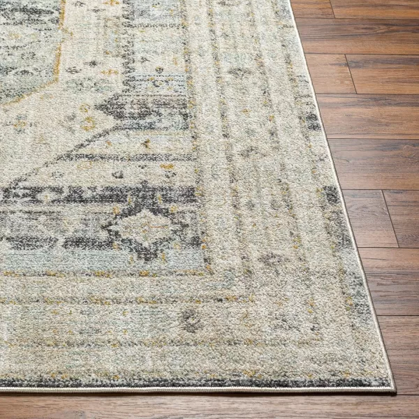 Artistic Weavers Bitlis Vintage Medallion Area Rug 53 x 7 GrayGrey 53 x 7