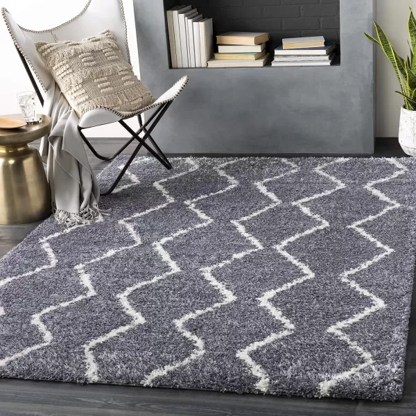 Artistic Weavers Blanka Area Rug 710 x 103 White2 x 3 Charcoal