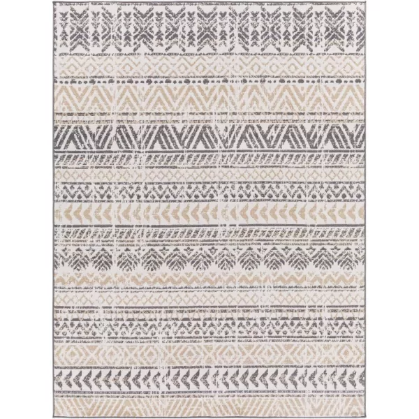 Artistic Weavers Bohemian Moroccan Olea Area Rug 5 ft 3 in x 7 ft ButterGrayButterGray 7 ft 10 in x 10 ft