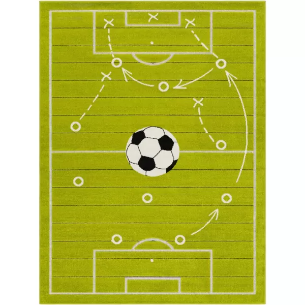 Artistic Weavers Brandi Kids Soccer Area Rug 710 x 10 Lime710 x 10