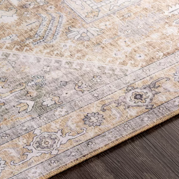 Artistic Weavers Bree Vintage Medallion Area Rug 5 x 76 Beige23 x 39 GoldCharcoal