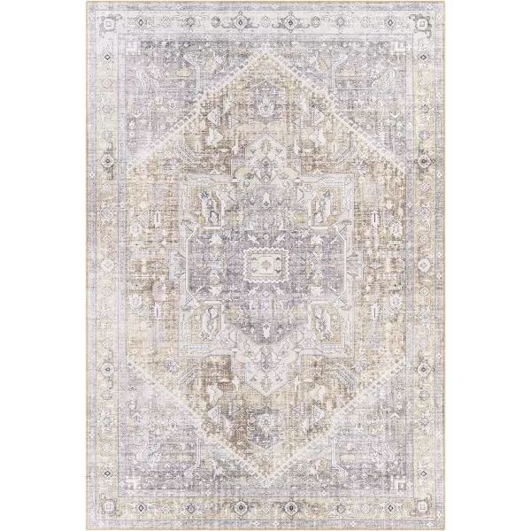 Artistic Weavers Bree Vintage Medallion Area Rug 5 x 76 Beige23 x 39 GoldCharcoal