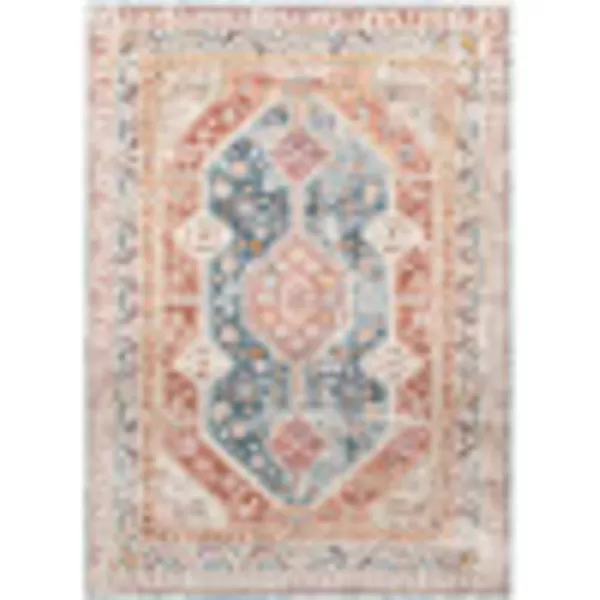 Artistic Weavers Brogan Vintage Rustic Area Rug53 x 73BlueRustBlueRust 2 ft x 3 ft