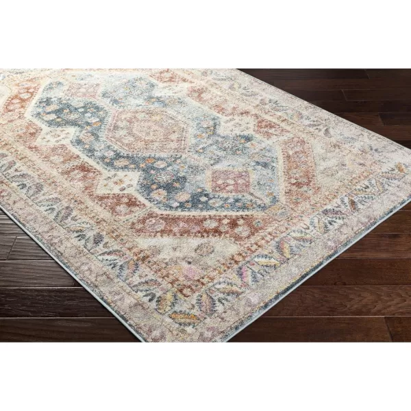 Artistic Weavers Brogan Vintage Rustic Area Rug53 x 73BlueRustBlueRust 5 ft 3 in x 7 ft 3 in