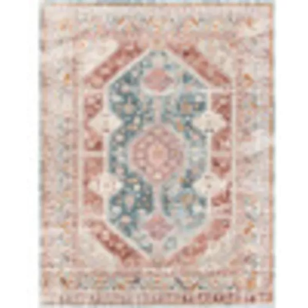 Artistic Weavers Brogan Vintage Rustic Area Rug53 x 73BlueRustBlueRust 7 ft 10 in x 10 ft 3 in