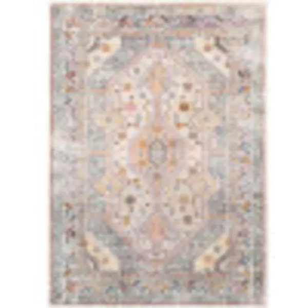 Artistic Weavers Brogan Vintage Rustic Area Rug53 x 73BlueRustIvory 5 ft 3 in x 7 ft 3 in