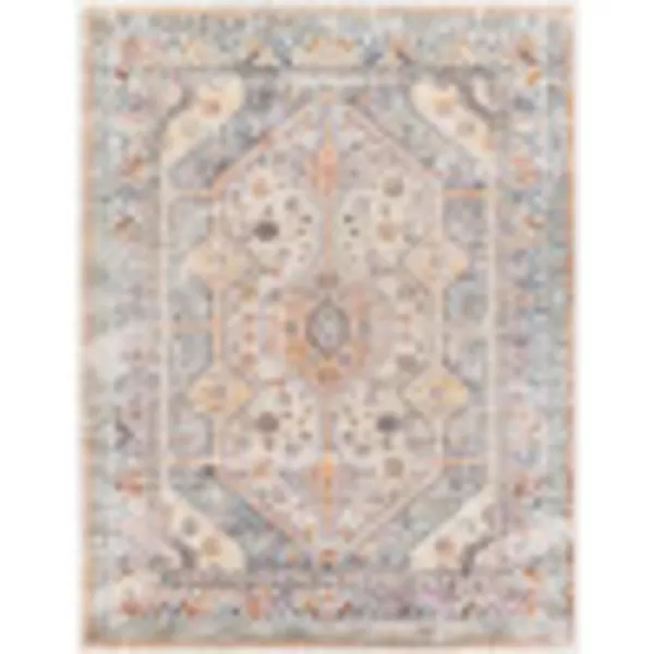 Artistic Weavers Brogan Vintage Rustic Area Rug53 x 73BlueRustIvory 7 ft 10 in x 10 ft 3 in