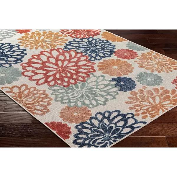 Artistic Weavers Cabo Floral Outdoor Area Rug 52 x 7 Orange27 x 73 Orange