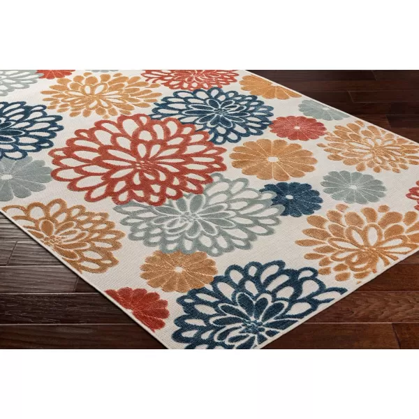 Artistic Weavers Cabo Floral Outdoor Area Rug 52 x 7 Orange65 x 9 Orange