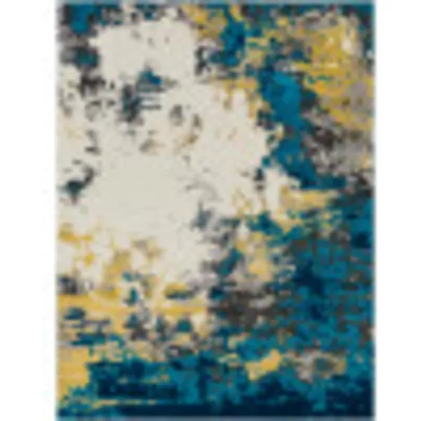 Artistic Weavers Cantrell Modern Area Rug53 x 77Black7 ft 10 in x 10 ft Blue