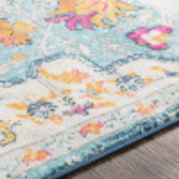 Artistic Weavers Carldale Vintage Medallion Area Rug67 x 9PinkLight Blue 5 ft 3 in x 7 ft 1 in