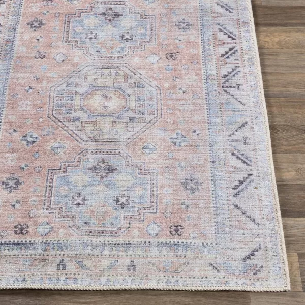 Artistic Weavers Caroline Vintage Bohemian Runner Area Rug 27 x 10 CamelSage27 x 10 BlushBright Blue