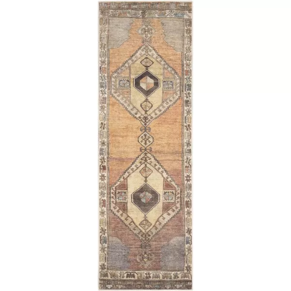 Artistic Weavers Caroline Vintage Bohemian Runner Area Rug 27 x 10 CamelSage27 x 73 Camel