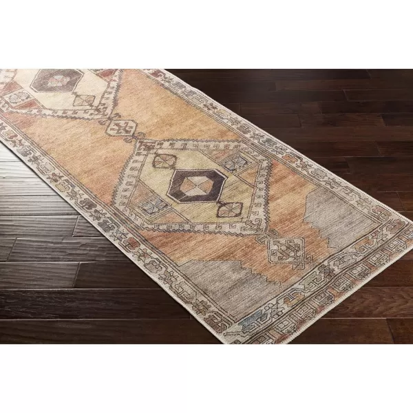 Artistic Weavers Caroline Vintage Bohemian Runner Area Rug 27 x 10 CamelSage27 x 73 Camel