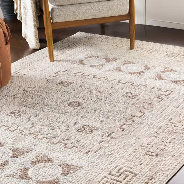 Artistic Weavers Carys BlueGray Updated Traditional 67 x 96 Area Rug Mustard111 x 211 Beige