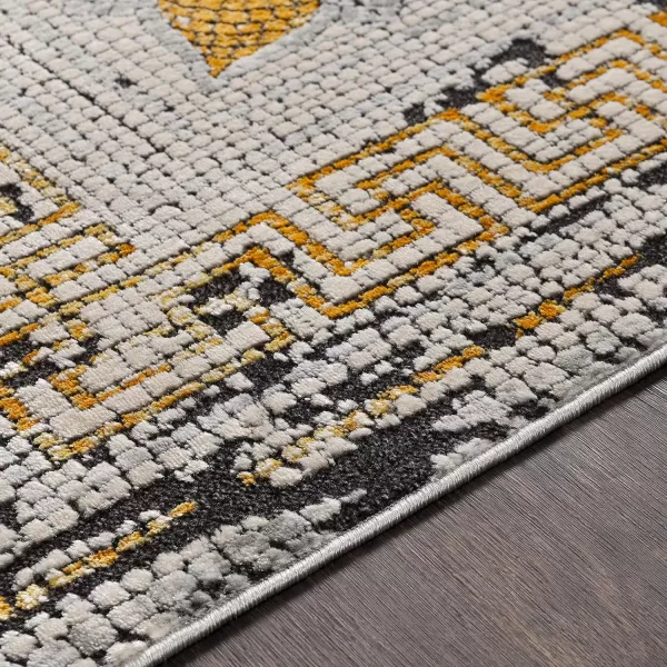 Artistic Weavers Carys BlueGray Updated Traditional 67 x 96 Area Rug Mustard111 x 211 Mustard