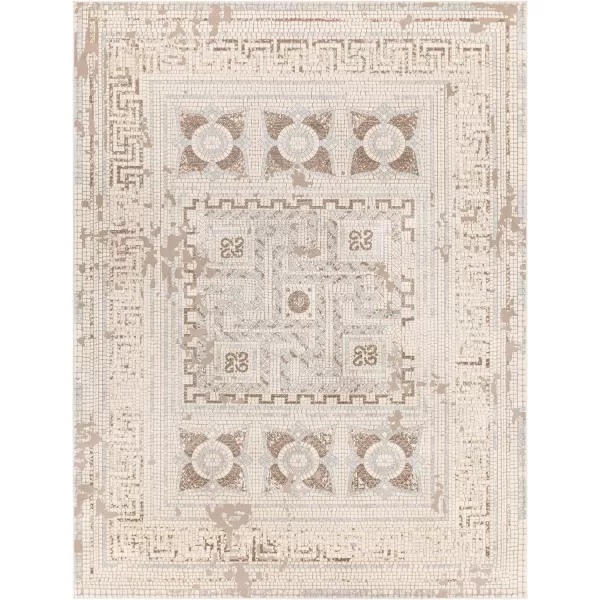 Artistic Weavers Carys BlueGray Updated Traditional 67 x 96 Area Rug Mustard77 x 102 Beige