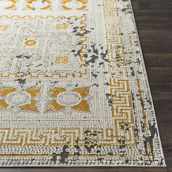 Artistic Weavers Carys BlueGray Updated Traditional 67 x 96 Area Rug Mustard811 x 124 Mustard