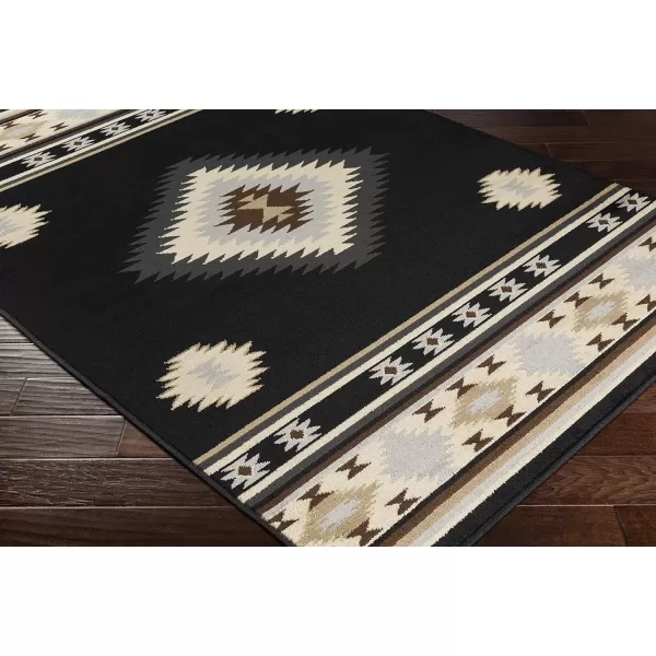 Artistic Weavers Celtia Area Rug 53 x 79 Charcoal and Dark Gray110 x 211 Black and Cream