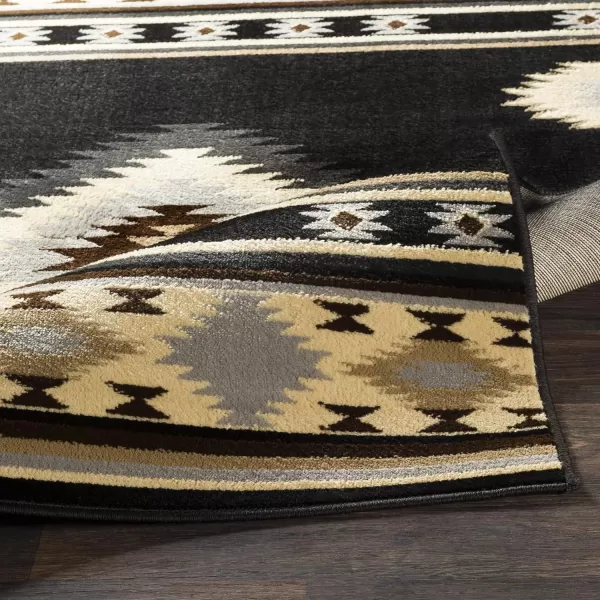 Artistic Weavers Celtia Area Rug 53 x 79 Charcoal and Dark Gray110 x 211 Black and Cream