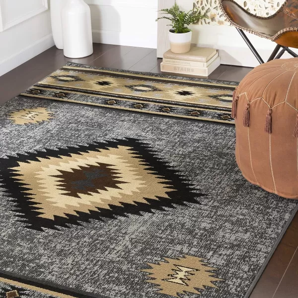 Artistic Weavers Celtia Area Rug 53 x 79 Charcoal and Dark Gray110 x 211 Black and Tan