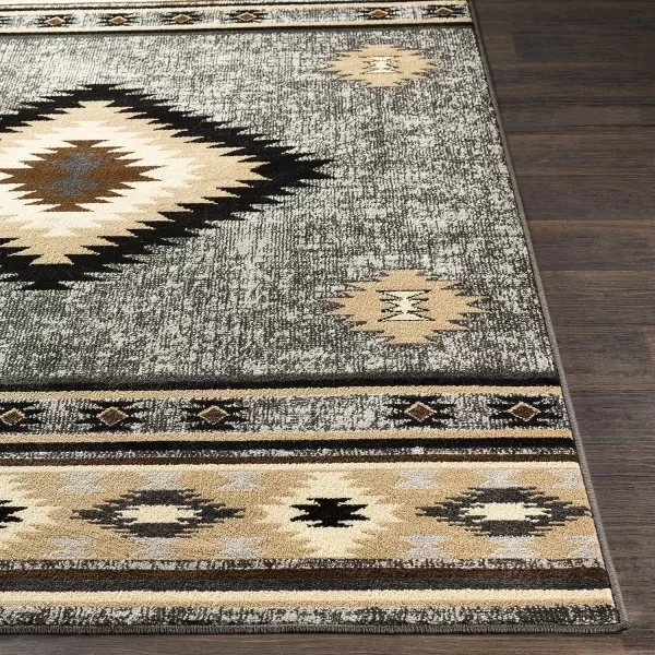 Artistic Weavers Celtia Area Rug 53 x 79 Charcoal and Dark Gray110 x 211 Black and Tan