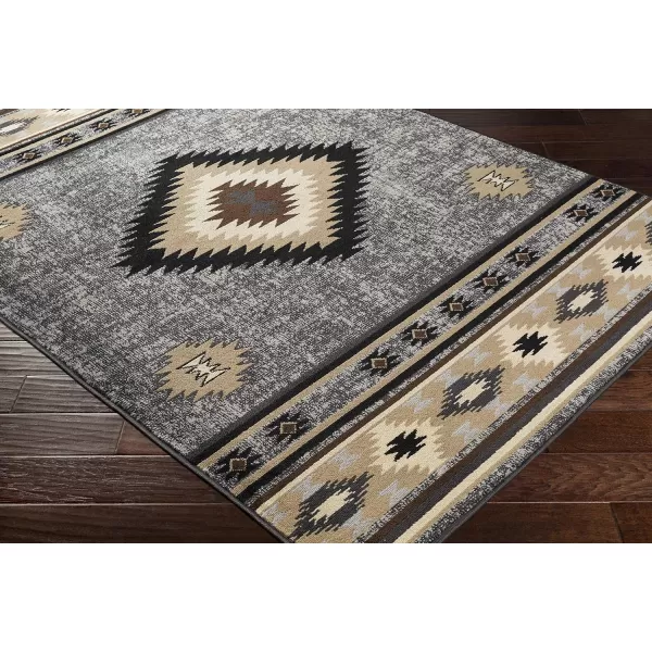 Artistic Weavers Celtia Area Rug 53 x 79 Charcoal and Dark Gray110 x 211 Black and Tan