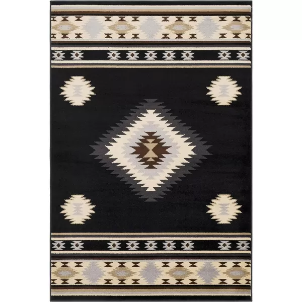 Artistic Weavers Celtia Area Rug 53 x 79 Charcoal and Dark Gray53 x 79 Black and Cream