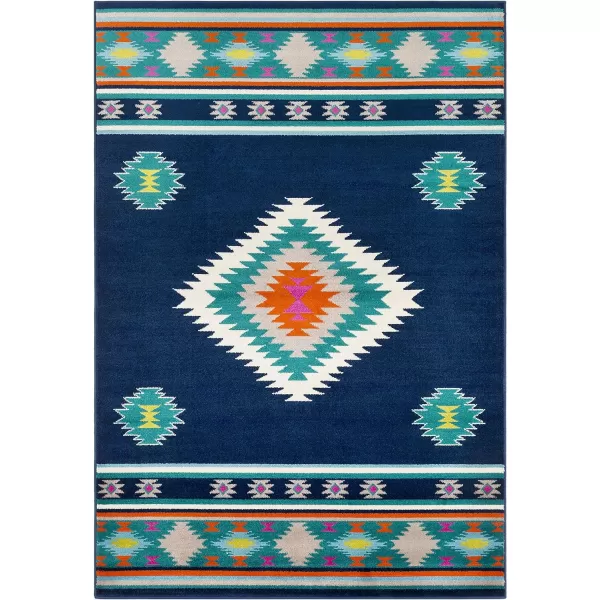 Artistic Weavers Celtia Area Rug 53 x 79 Charcoal and Dark Gray53 x 79 Navy and Aqua